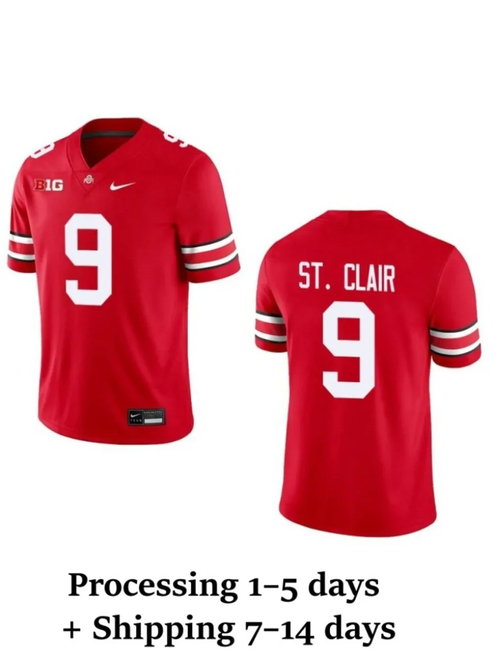 Mens Youths Select Tavien St. Clair Red Stitched Jersey Vapor - Picture 1 of 1